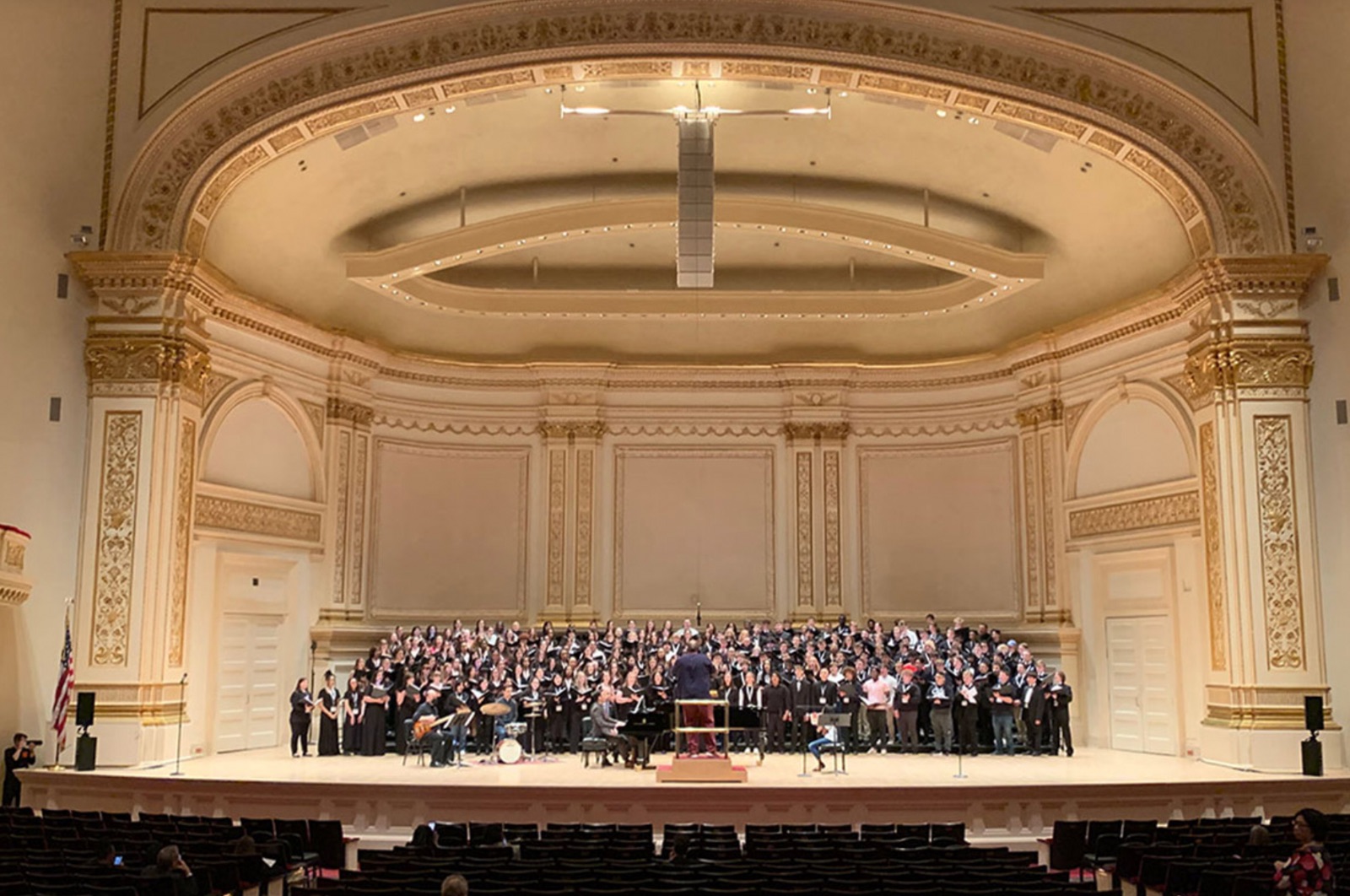 The stage of Carnegie Hall, New York City